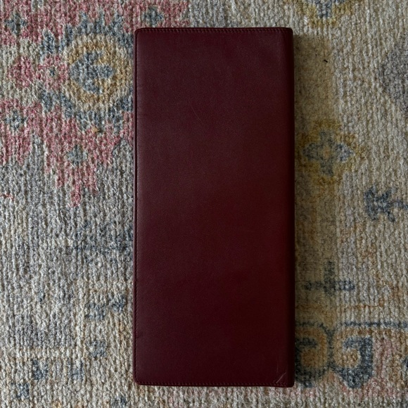 💯 CARTIER Burgundy Leather Wallet - Picture 10 of 14